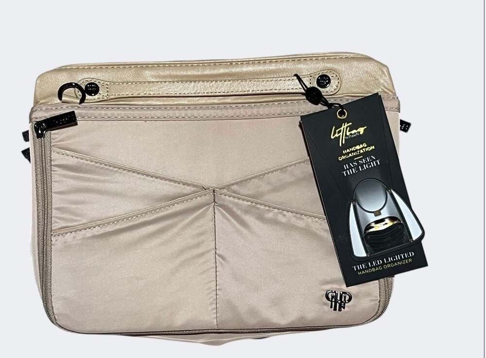 PurseN Littbag LED Lighted Handbag Organizer Insert Nude